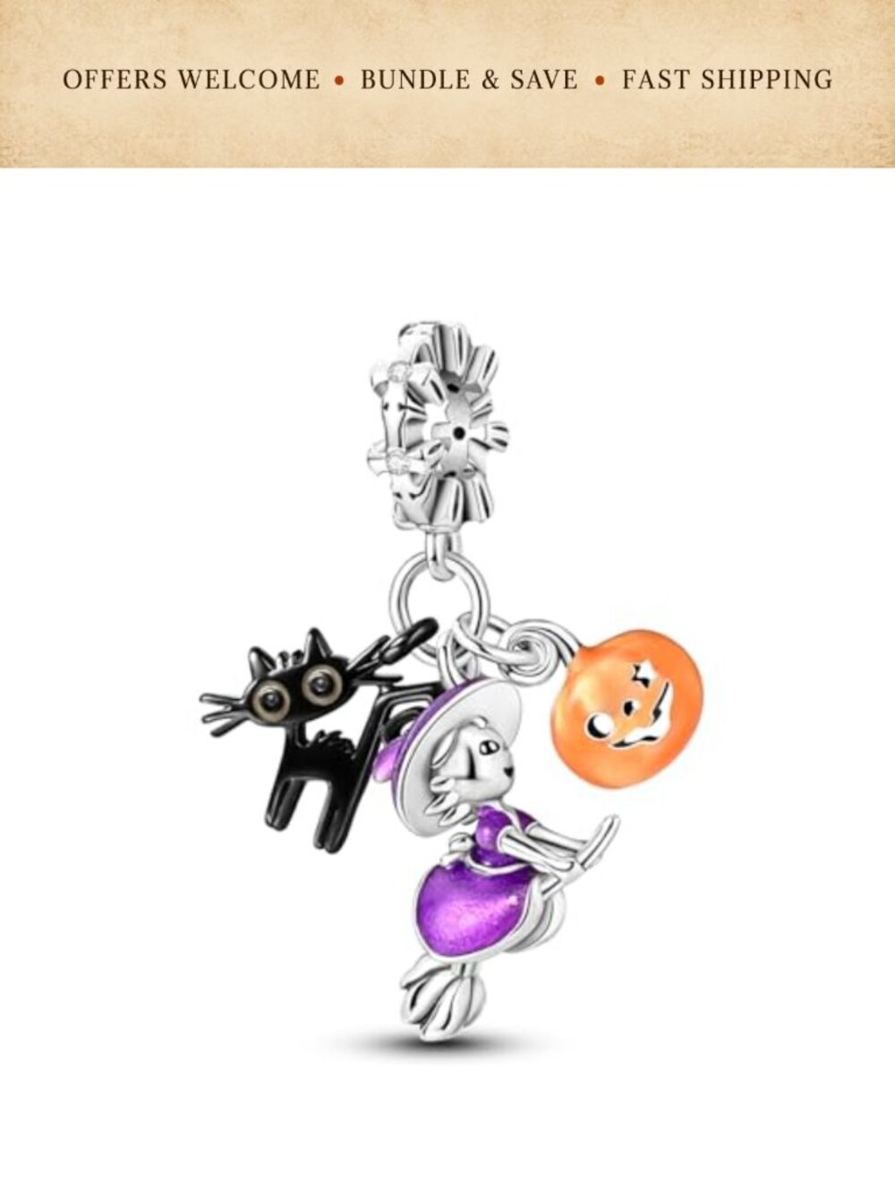 925 Sterling Silver Pumpkin Heart Dangle Charm for Bracelets Necklaces